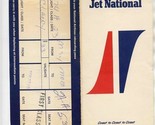Jet National Airline Ticket Jacket Boarding Pass 1967 - £13.93 GBP