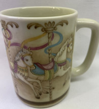 Vintage Otagiri Carousel Horse Horses Coffee Mug Tea Cup Merry Go Round ... - $9.49