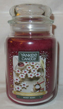 Yankee Candle Large Jar Candle 110-150 hr 22 oz Holiday Countdown MERRY BERRY - £30.00 GBP