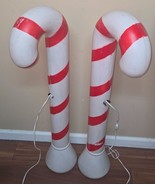 Set of 2 Vintage Union Products Lighted Candy Cane Christmas Blow Molds ... - $1,290.50 MXN