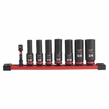 Milwaukee 49-66-7024 8PC SHOCKWAVE Impact Duty 3/8&quot; Drive SAE 6-Point So... - $63.64
