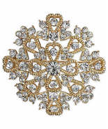 Charter Club Gold-Tone Crystal Heart Cluster Pin - $17.99