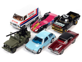 Pop Culture 2023 Set of 6 Cars Release 1 1/64 Diecast Cars Johnny Lightning - £63.39 GBP
