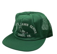 Vintage Trucker Hat Barnett&#39;s Lawn Service Cabot, Arkansas Made In U.S.A - $9.46