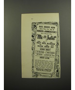 1953 Rodgers &amp; Hammerstein&#39;s Me and Juliet Play Advertisement - Mail Ord... - £14.55 GBP