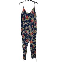 Polo Ralph Lauren Jumpsuit Size Medium Navy Multi Floral Pockets Sleeveless - £78.94 GBP