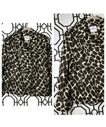 Chaus Ladies Sideways Zip Up Animal Print Abstract Pattern Jacket Size 14 - $23.07