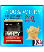 100% Whey Protein, Optimum Nutrition Gold Standard, 80 Servings, 24g Pro... - $88.88