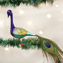 Old World Christmas Magnificent Peacock Glass CLIP-ON Christmas Ornament 18002 - £17.99 GBP