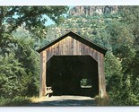 Honey Run Covered Bridge Chico California CA UNP Chrome Postcard P5 - $3.51
