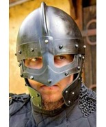 Helmet Viking Medieval Chainmail Steel Norman Knight Chain Mail Armor Ve... - £71.14 GBP