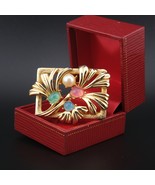 Vintage Richelieu Faux Pearl and Pastel Colour Cabochon beads Floral Brooch - $354.00 MXN