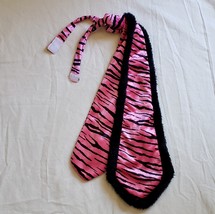 Pink and Black Adult Costume Party Tie, Fred Flintstone Type Man&#39;s Tie - £10.94 GBP