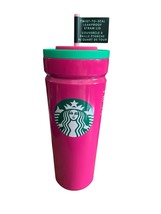 Starbucks Tumbler Vacuum Insulated Cold Cup Hot Pink Twist To Seal Leakp... - $38.76