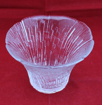 Lasisepat Mantsala Finland Glass Vase Candle Holder Bowl Clear Pertti Ka... - $35.98