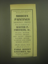 1945 Parke-Bernet Galleries Advertisement - Walter P. Chrysler, Jr. - £14.49 GBP