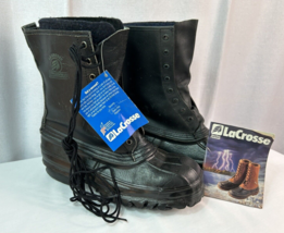 LaCrosse Outdoorsman ANSI Wool Insulated Boots Men’s Sz 8 Steel Toe &amp; Li... - $39.59