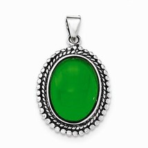 NEW Sterling Silver Antiqued Aventurine Pendant - £51.09 GBP