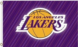 Los Angeles Lakers Team Flag 3X5Ft Polyester Banner - $16.00