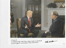 DONALD TRUMP INTERVIEWED BY MIKE HUCKABEE OCT, 2017 - 8X10 PHOTO - $8.79