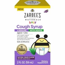 Zarbee&#39;s Naturals Baby Cough Syrup + Immune Agave, Natural Grape Flavor, 2 oz..+ - £12.85 GBP