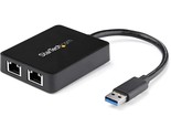 StarTech.com USB 3.0 to Dual Port Gigabit Ethernet Adapter w/USB Port - ... - £68.76 GBP