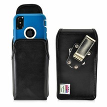 I Phone 12 Pro 5G Fits Otterbox Defender Vertical Black Leather Belt Clip Case - £29.78 GBP