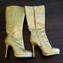Ellie 421-ZARA Women 4&quot; Knee High Boot With Glitter - £38.44 GBP
