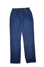 Vintage Lee Riders Jeans Womens 16 Long Dark Wash Denim Straight Leg USA Made - £27.94 GBP