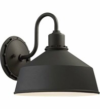 Mantiel Collection 1-Light Black Finish Outdoor Wall Lantern Sconce - £98.55 GBP
