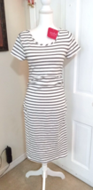 Isabel Maternity Dress by Ingrid &amp; Isabel &quot;White with Black Stripes&quot; (S/4-6) NEW - £16.96 GBP