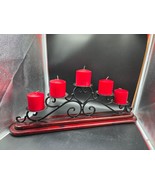 Wrought Iron Pillar Candle center piece tabletop candelabra display - €47,76 EUR