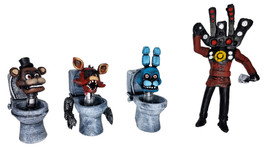 FNAF Five Nights At Freddy´s skibidi toilet mashup mexican toy figures - $24.74