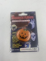 Halloween Magnetic Flasher With Magnetic Clip Light Up Pumpkin Battery Operated - £10.47 GBP