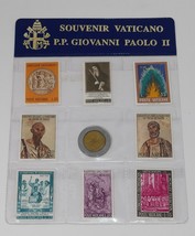 Souvenir Vaticano - P.P. Giovanni Paolo II Coin &amp; Stamp Set - £15.97 GBP