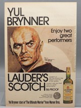 Vintage Magazine Ad Print Design Advertising Yul Brynner Lauder&#39;s Scotch - £9.93 GBP