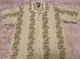 men’s vintage Tommy Hilfiger Hawaiian button-down shirt Large - £24.59 GBP