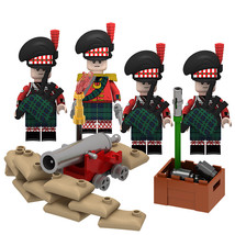Napoleonic Wars Scottish Bagpipers Trench Army Custom Minifigure Blocks Set - $354.58 MXN