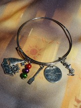 Little Mermaid Inspired Charm Bracelet With 4 Charms - £7.03 GBP