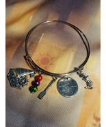Little Mermaid Inspired Charm Bracelet With 4 Charms - £7.06 GBP