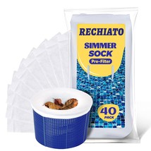 40 Pack Pool Skimmer Socks For Pool Filters, Filters Baskets And Skimmer... - £12.74 GBP