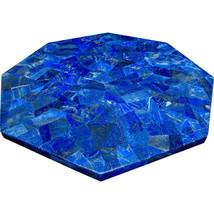 Lapis Lazuli Inlay Overlay Work Dining Table Marble Countertop Desk Hallway Deco - £220.79 GBP+