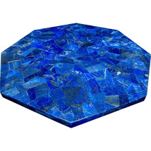 Lapis Lazuli Inlay Overlay Work Dining Table Marble Countertop Desk Hallway Deco - £403.15 GBP+