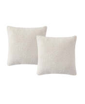 Birch Trails Solid Sherpa Set of 2 Decorative Pillows, 18 x 18 Beige - $34.00
