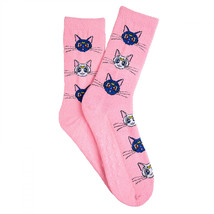 Sailor Moon Luna and Artemis Super Cozy Crew Socks Pink - £11.83 GBP