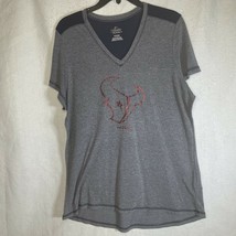Majestic NFL Houston Texans Gray V-Neck Short Sleeve Shirt Top sz XL - £7.53 GBP