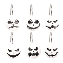 Hcy 12Pcs Halloween Style Skull Shower Curtain Hooks Rustproof Shower Cu... - $22.99