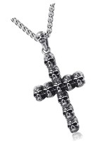 Skull Necklace for Men Stainless Steel Gothic Punk - £37.62 GBP