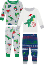 Koala Kids Dinosaur Christmas 2 Pajama Sleep Wear Set Baby Boy Sz 12 M NEW - £17.90 GBP