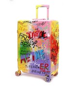 interoknack Graffiti Street Art Luggage  Colorful Hard Shell Rolling Su... - $27,708.51 MXN